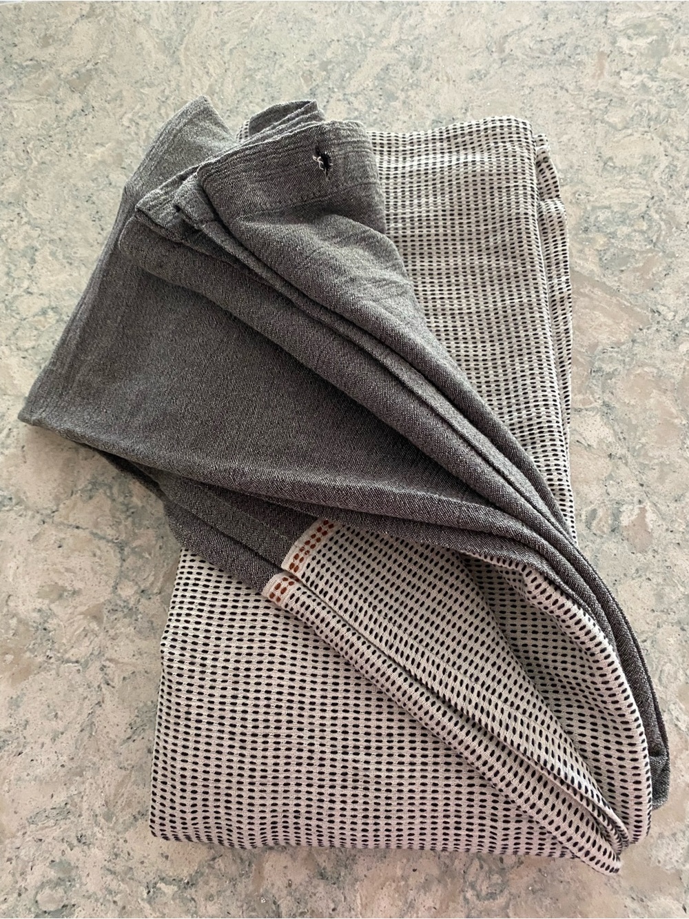 Hearth & Hand Two-Tone Gray ticking striped Shower Curtain